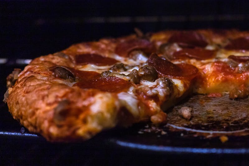 Veggie Garden pizza with bell peppers, mushrooms and olives